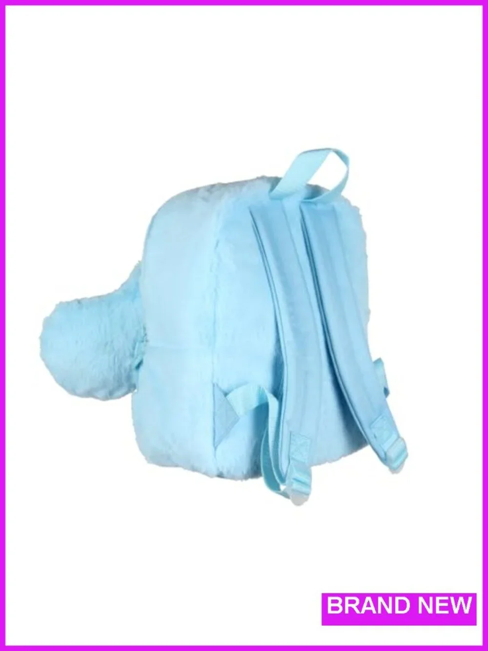 Blue's Clues Fuzzy Soft Character Cartoon Face Backpack for Daily Use